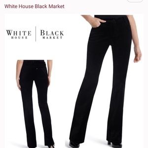 WH|BM Blanc Velvet Bootleg Pants.